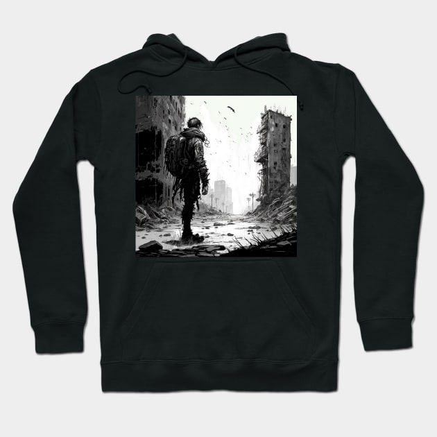 Post apocalyptic Design The last of us style Hoodie by Buff Geeks Art